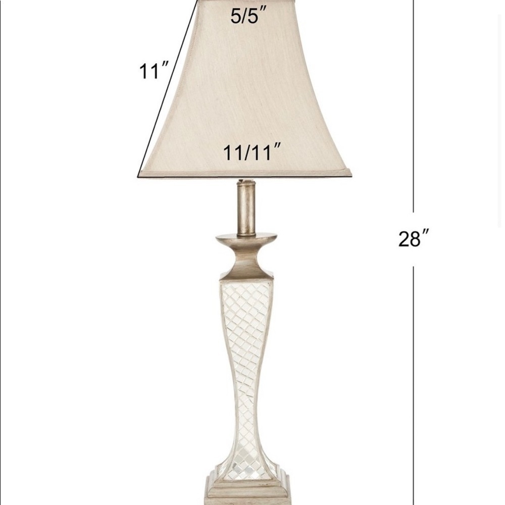 KAILEY 28-INCH H GLASS LATTICE LAMP - Picture 2 of 7